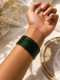 Green Raindrop Bangle