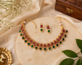 Green and Ruby Palakka Necklace Set